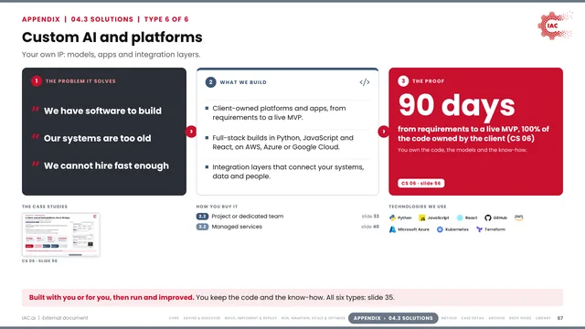 IAC.ai: Custom AI and platforms